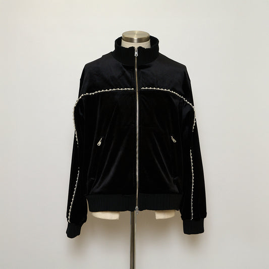 004341205 Velour Pearl Jersey Black