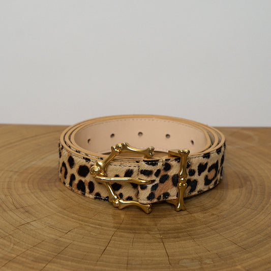 004342807 Bone Buckle Belt leopard