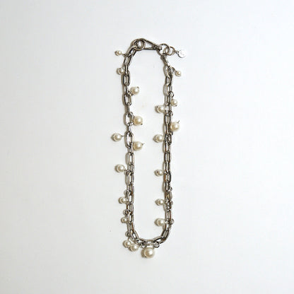 004342813 Pearl Wallet Chain Silver
