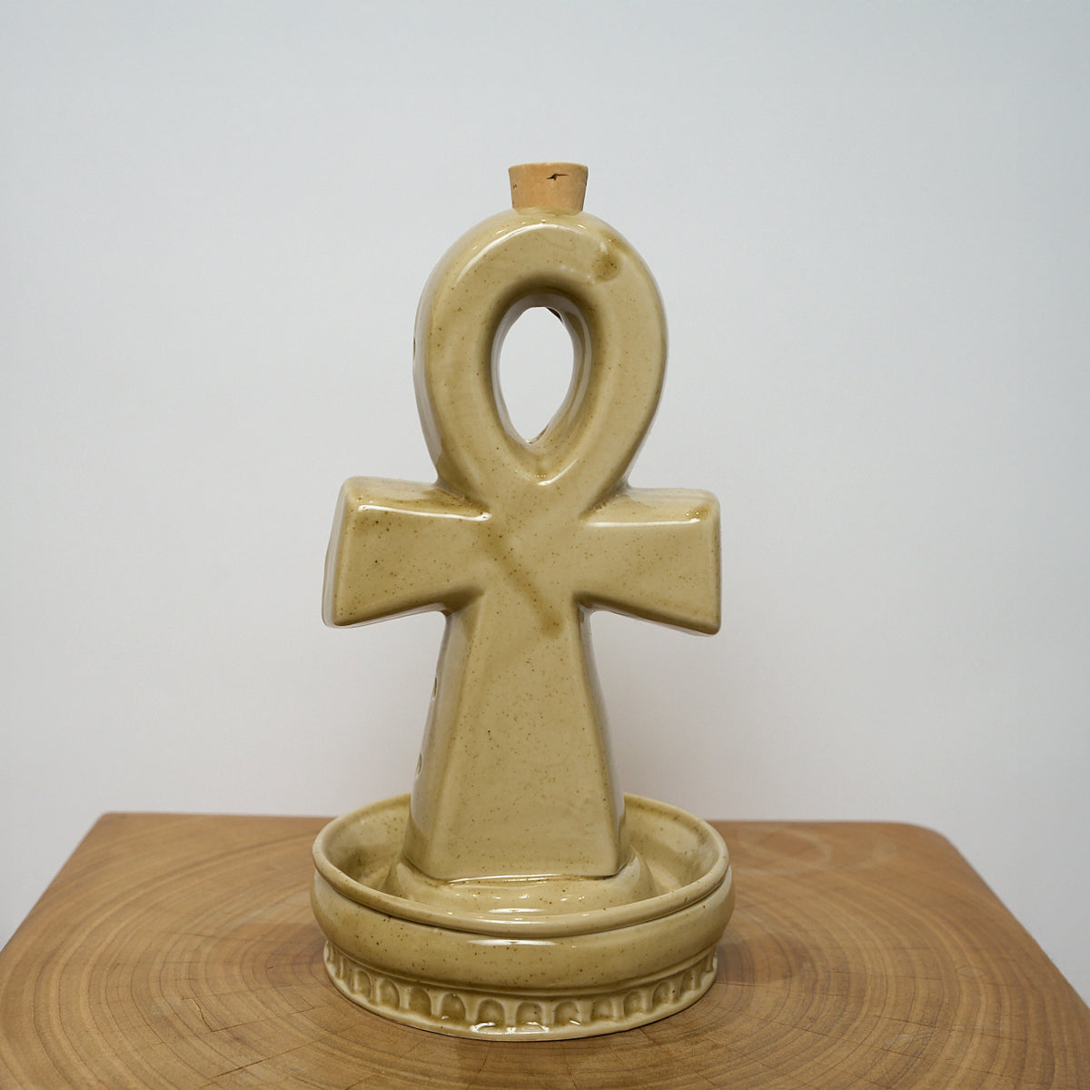 004342819 Ankh Incense Holder Khaki