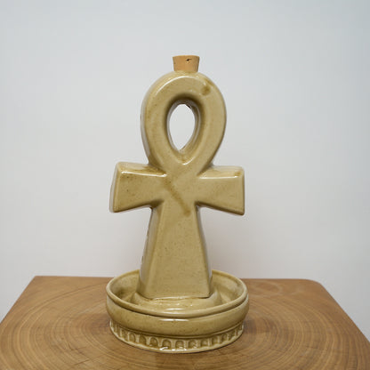 004342819 Ankh Incense Holder Khaki