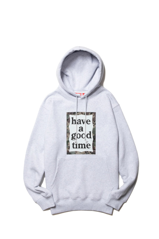 CAMO FRAME PULLOVER HOODIE FL ASH GRAY