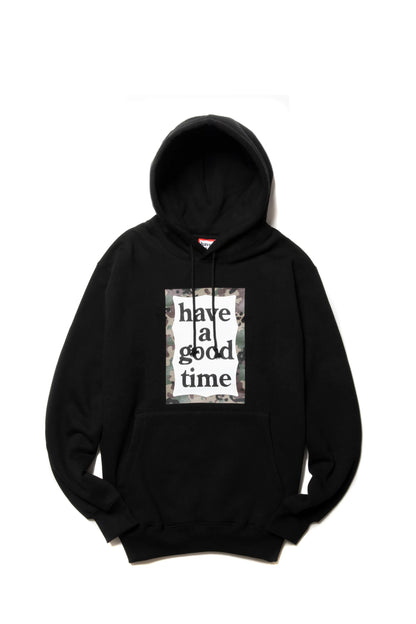 CAMO FRAME PULLOVER HOODIE FL BLACK