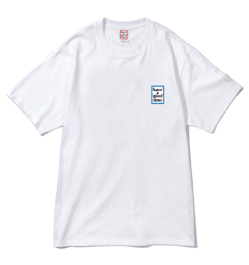 MINI BLUE FRAME S/S TEE WHITE