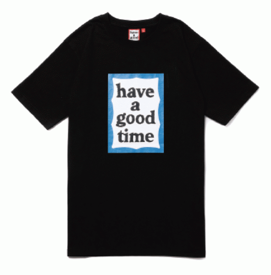 BLUE FRAME S/S TEE BLACK