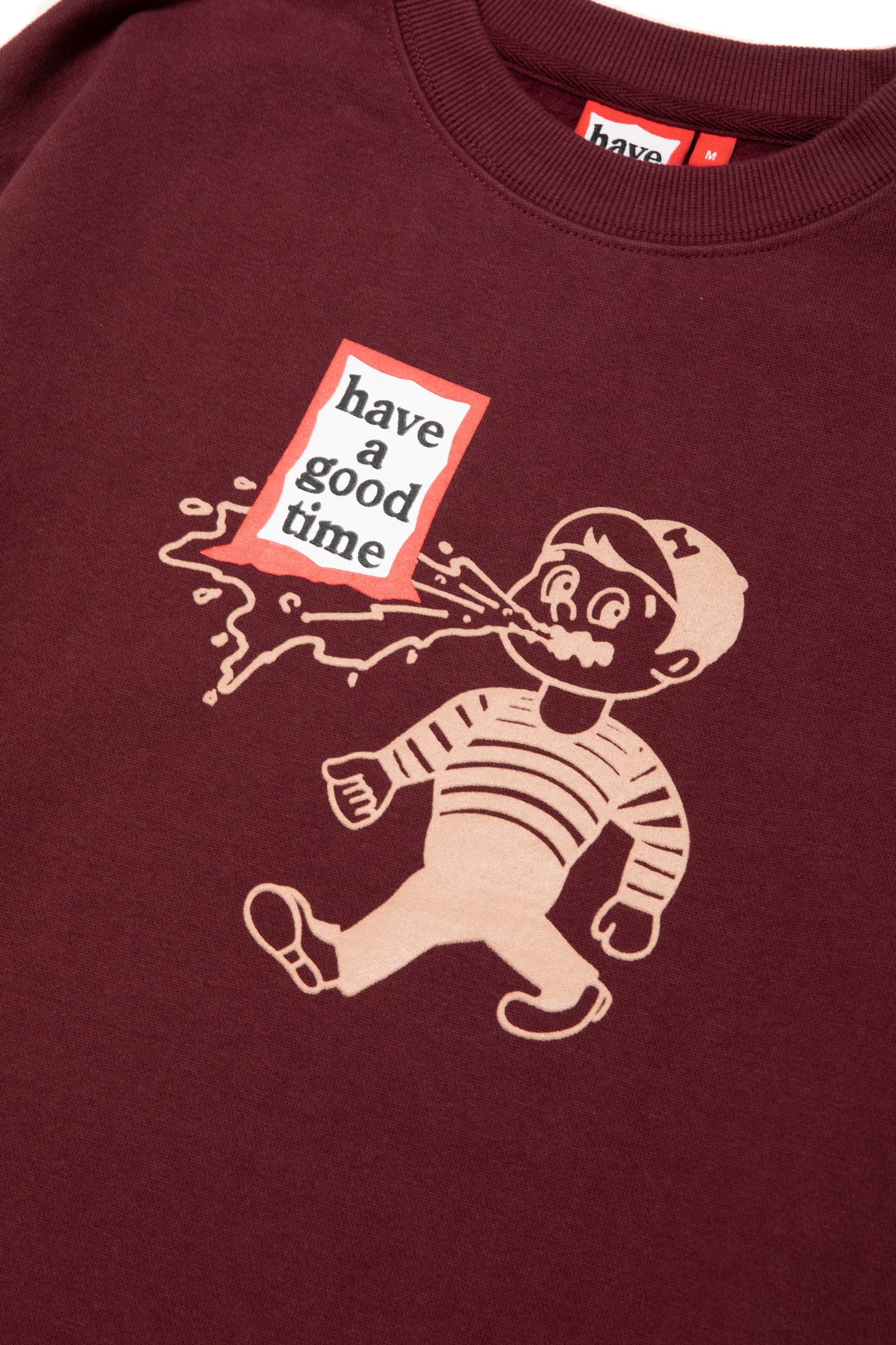 THROW UP MAN FRAME CREWNECK FL MAROON