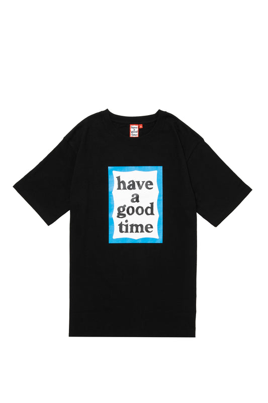 BLUE FRAME S/S TEE BLACK