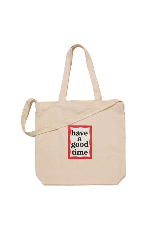 BLUE FRAME CANVAS 3WAY TOTE NATURAL