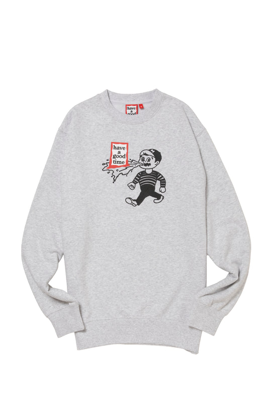 THROW UP MAN FRAME CREWNECK FL ASH GRAY
