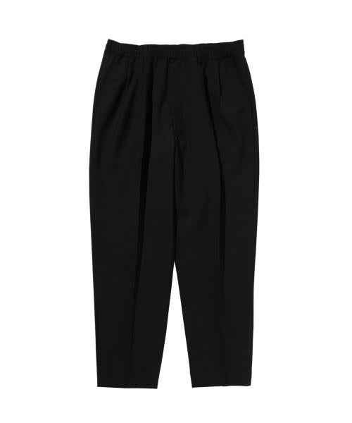 [PT07-099-AW] WIDE TAPERD EASY SLACKS BLACK