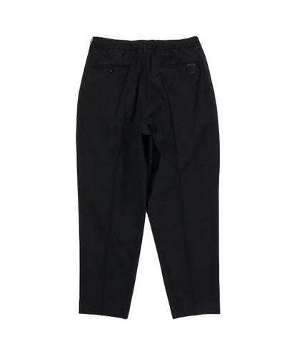 [PT07-099-AW] WIDE TAPERD EASY SLACKS BLACK