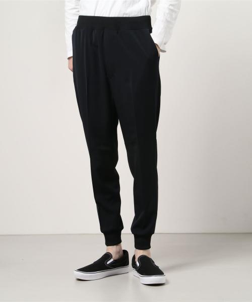 2242-CP05-095 RIBBED EASY PANTS BLACK