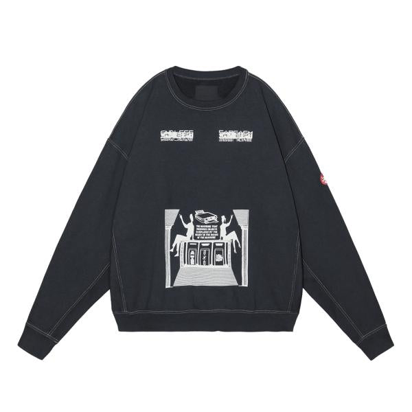 CES27CS08 OVERDYE MD MACHINES CREW NECK BLACK