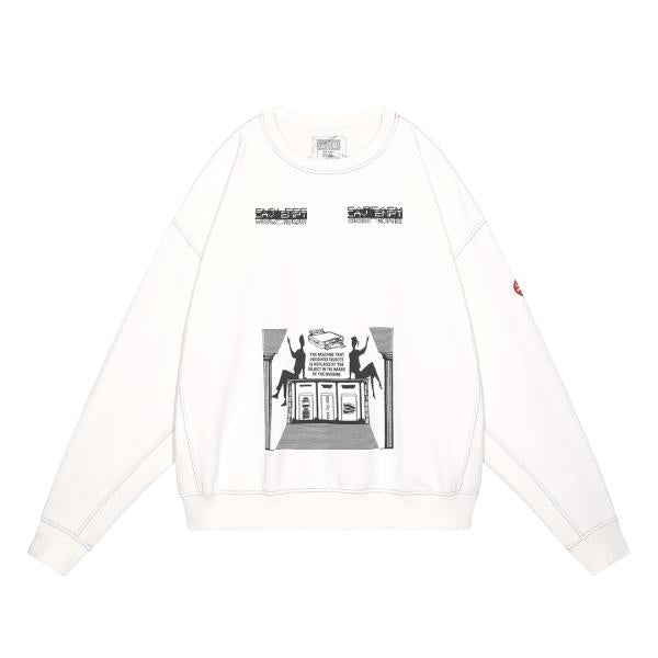 CES27CS08 OVERDYE MD MACHINES CREW NECK WHITE