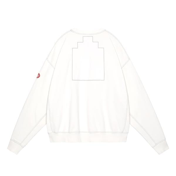 CES27CS08 OVERDYE MD MACHINES CREW NECK WHITE