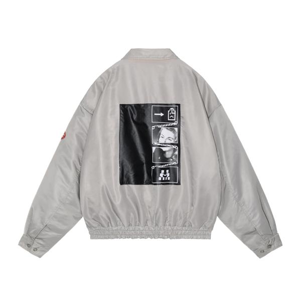 CES27JK05 C/N REVERSIBLE ZIP JACKET GREY