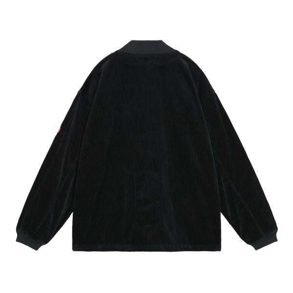 CES25JK14 6W CORD BUTTON UP JACKET BLACK