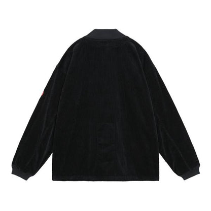 CES25JK14 6W CORD BUTTON UP JACKET BLACK