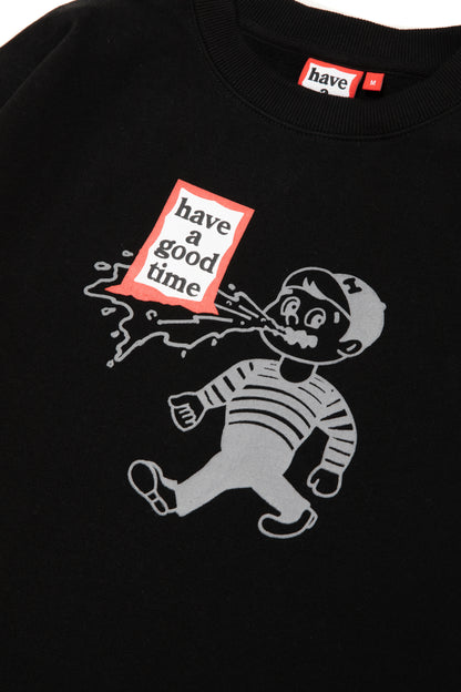THROW UP MAN FRAME CREWNECK FL BLACK