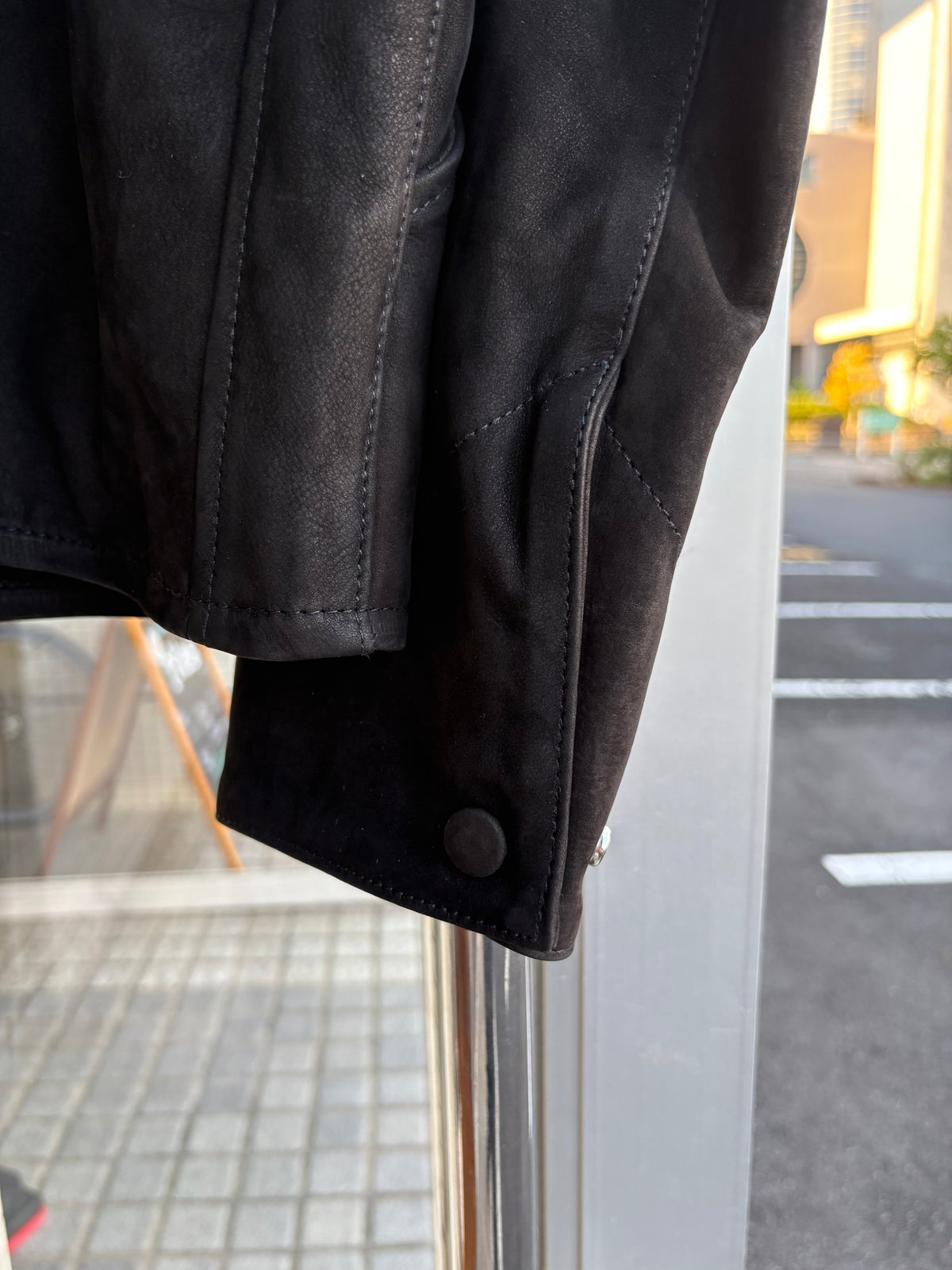 SH-82-C-NUBUCK-6 WORK JACKET BLACK