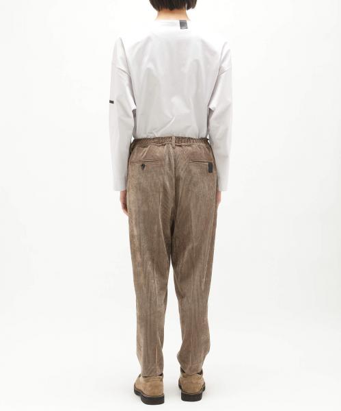 [2232-PT07-008] WIDE TAPERED EASY SLACKS BEIGE