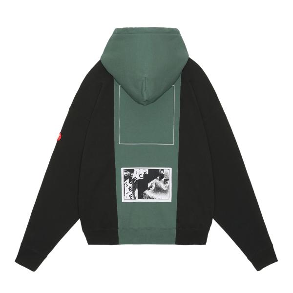 CES25CS14 PANELED TWO TONE HOODY GREEN