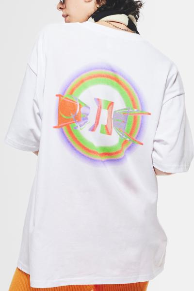 RDC × YOSHIROTTEN Circle Rainbow S/S Tee WHITE