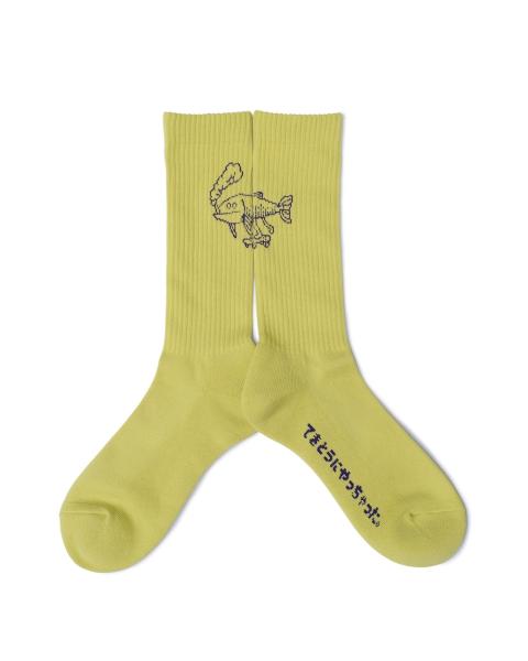 CFC-SOCKS02 1PAC OSAKANA KUN SOCKS YELLOW