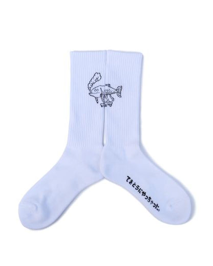 CFC-SOCKS02 1PAC OSAKANA KUN SOCKS WHITE