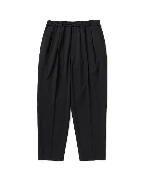 2221-PT07-004  WIDE TAPERD EASY SLACKS BLACK