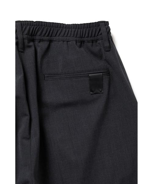 2221-PT07-004  WIDE TAPERD EASY SLACKS BLACK