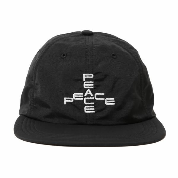 SOFT BRIM 6 PANEL CAP (PEACE) BLACK