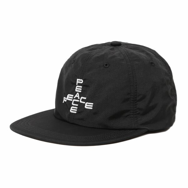 SOFT BRIM 6 PANEL CAP (PEACE) BLACK