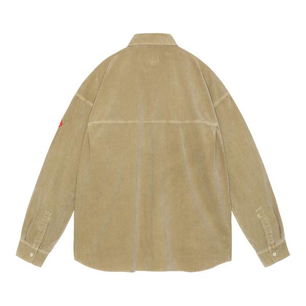 CES25SH03 OVERDYE CORD DESIGN BIG SHIRT BEIGE