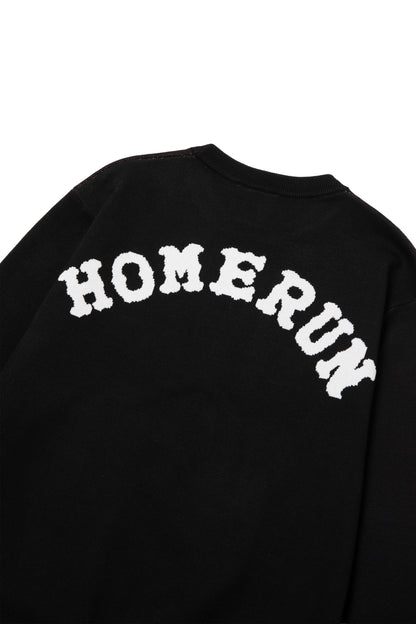 THROW UP MAN FRAME KNIT SWEATER BLACK