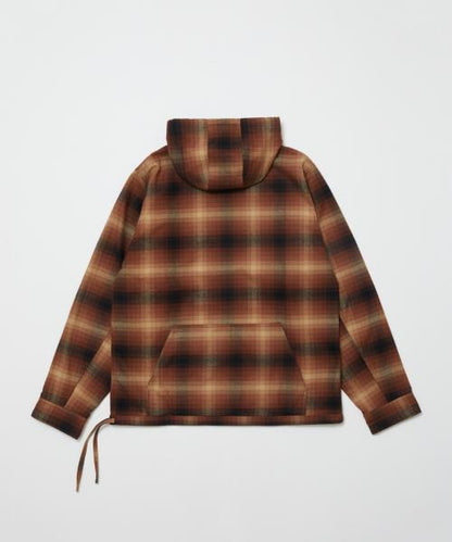 BAL-2125 FLANNEL MEXICAN HOODED SHIRT BROWN