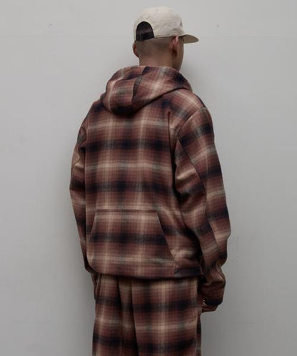 BAL-2125 FLANNEL MEXICAN HOODED SHIRT BROWN