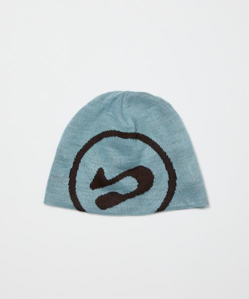 BAL-A-647 BIG LOGO SOFT BEANIE HAT STEEL BLUE