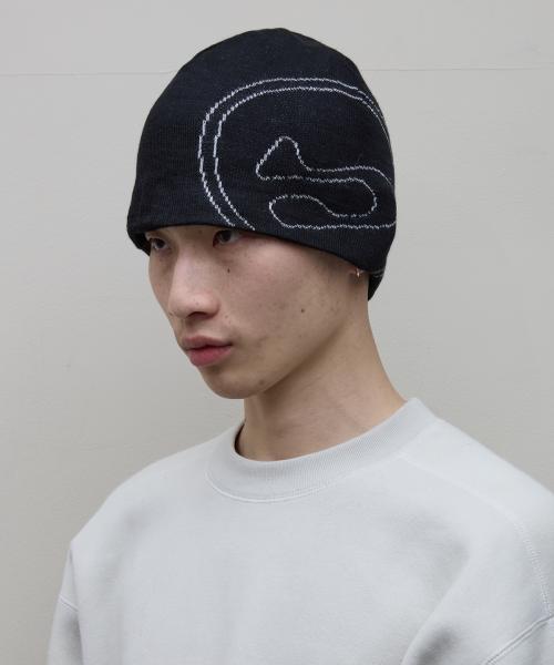 BAL-A-647 BIG LOGO SOFT BEANIE HAT BLACK