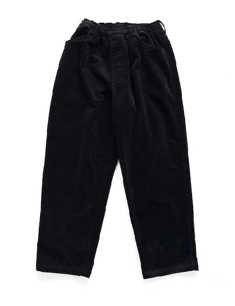 Brushed Lining Cords Slacks BLACK