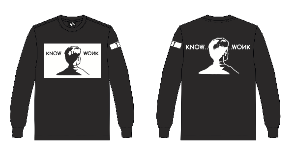 TTT11LS003 TTT KNOW WONK LONGSLEEVE	BLACK