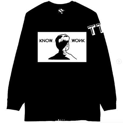 TTT11LS003 TTT KNOW WONK LONGSLEEVE	BLACK