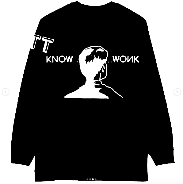 TTT11LS003 TTT KNOW WONK LONGSLEEVE	BLACK