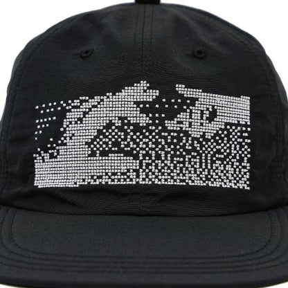 SOFT BRIM 6 PANEL CAP (KEEP IN TOUCH) BLACK