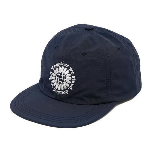 SOFT BRIM 6 PANEL CAP (MOTTO) NAVY (WHITE EMB)