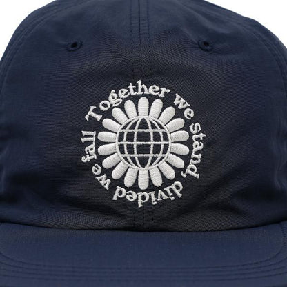 SOFT BRIM 6 PANEL CAP (MOTTO) NAVY (WHITE EMB)