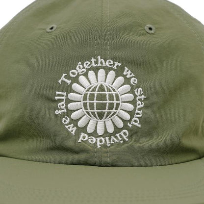 SOFT BRIM 6 PANEL CAP (MOTTO) OLIVE (WHITE EMB)