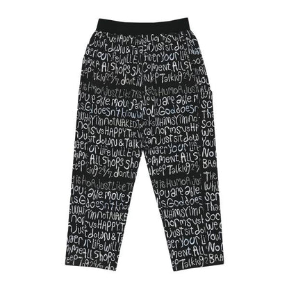 Clay Letter Sweat Pant Black