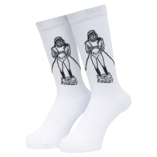 Take Me Ski Socks White