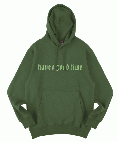 OLD ENGLISH LOGO EMBROIDERED PULLOVER HOODIE FL GN